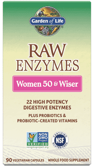 Raw Enzymes Women 50 & Wiser - 90 Day Supply